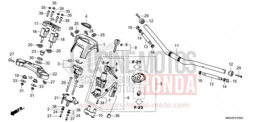 ROHRGRIFF/OBERE BRUECKE CB650RAK de 2019